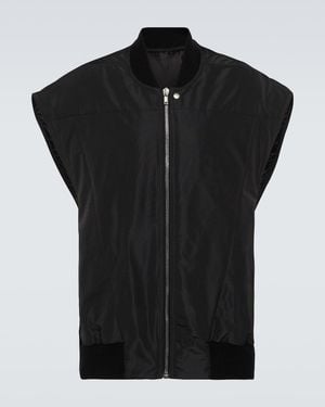 Rick Owens Jumbo Coated Denim Vest - Black
