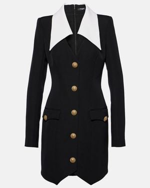 Balmain Button Dress - Black