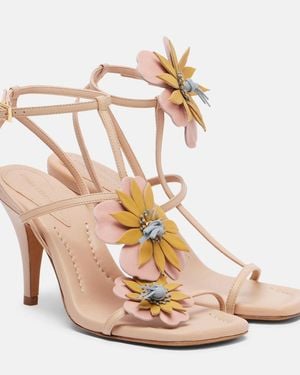 Zimmermann Lilia 85 Leather Sandals - Natural