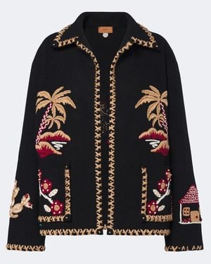 Alanui Remember Me Embroidered Virgin Wool Jacket - Black