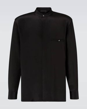 Saman Amel Silk Shirt Jacket - Black