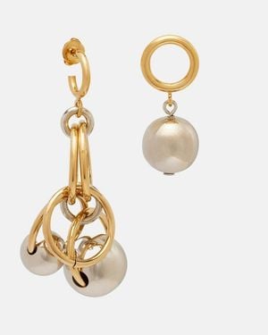 Isabel Marant Elina Asymmetric Earrings - Metallic