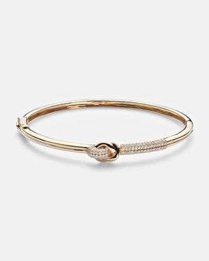 STONE AND STRAND 14Kt Bangle With Diamond - Metallic