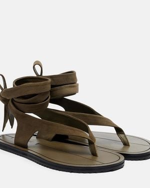 A.Emery Elmer Suede Thong Sandals - Brown