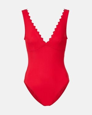Karla Colletto Ines Scalloped Swimsuit - Red