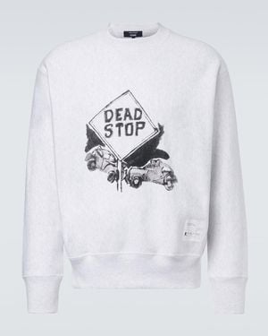Comme des Garçons Printed Cotton Jersey Sweatshirt - White