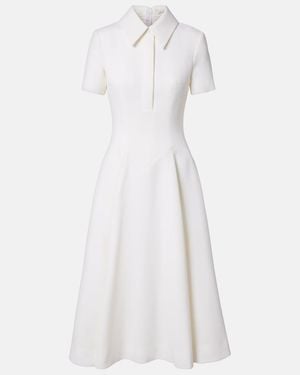 Emilia Wickstead Jody Pleated Wool Midi Dress - White
