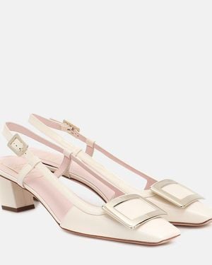 Roger Vivier Belle Vivier 45 Patent Leather Slingback Court Shoes - Multicolour