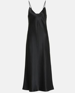 JOSEPH Clea Silk Satin Slip Dress - Black
