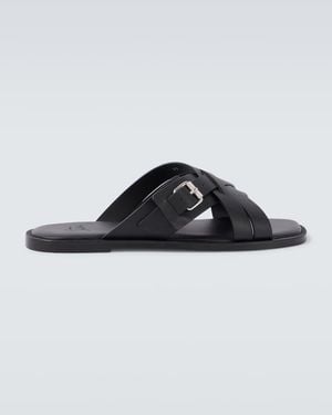 Christian Louboutin Emircross Leather Sandals - Black