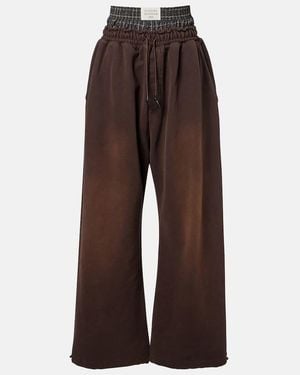 Acne Studios Pantalones Deportivos De Algodon - Marrón