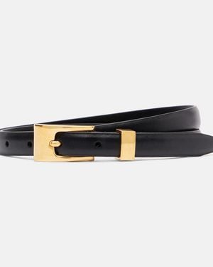The Row Downtown Leather Belt - Black