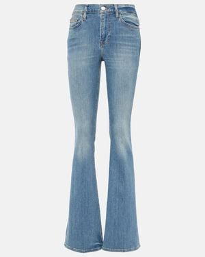 FRAME Le High Flare High-Rise Flared Jeans - Blue