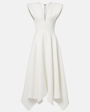 Maticevski Empath Draped Midi Dress - White