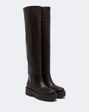 Gianvito Rossi Hiro Leather Over-The-Knee Boots - Black