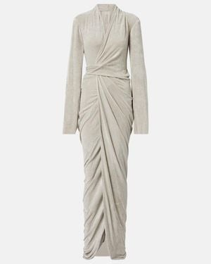Rick Owens Wrap Maxi Dress - Natural