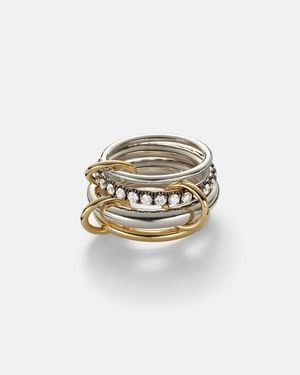 Spinelli Kilcollin Janssen Sg 18Kt And Sterling Ring With Diamonds - White