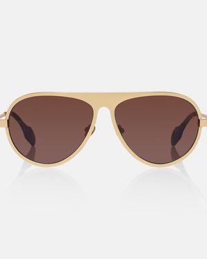 JW Anderson Jwa05 Aviator Sunglasses - Brown