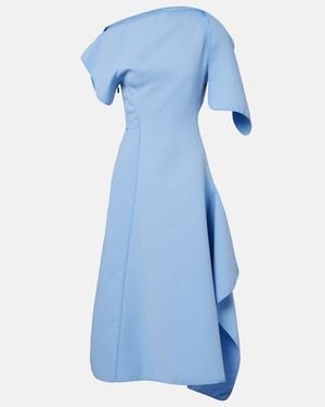 Maticevski Diadem Draped Midi Dress - Blue