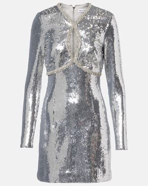 Rebecca Vallance Blythe Sequined Minidress - Grey