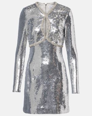 Rebecca Vallance Blythe Sequined Minidress - Grey