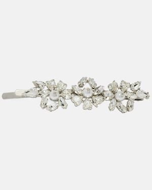 Simone Rocha Heartbloom Embellished Hair Clip - Metallic