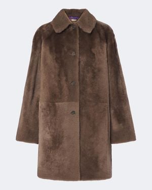 Ralph Lauren Mantel Aus Shearling - Braun