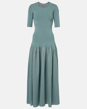Altuzarra Maisie Ribbed-Knit Maxi Dress - Blue