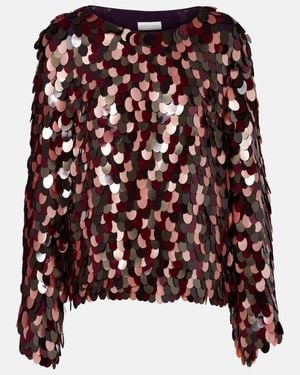 Dries Van Noten Sequined Top - Multicolour