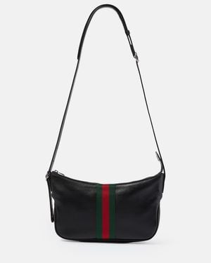 Gucci Lunetta Small Leather Crossbody Bag - White