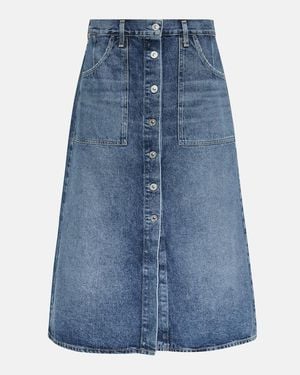 Citizens of Humanity Anouk Denim Midi Skirt - Blue