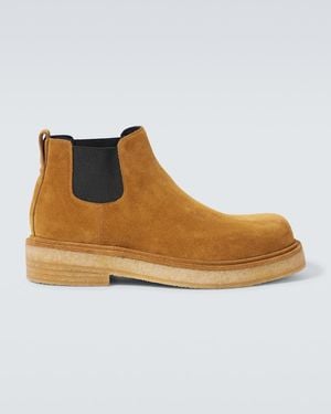 Bottega Veneta Haddock Suede Chelsea Boots - Brown