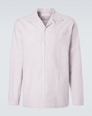 Umit Benan Havana Striped Linen And Cotton Shirt - Pink