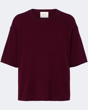 Lisa Yang T-Shirt Cila Aus Kaschmir - Rot