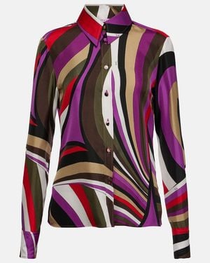 PUCCI Iride Silk Shirt - Red