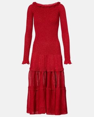 Altuzarra Polly Off-Shoulder Jersey Maxi Dress - Red