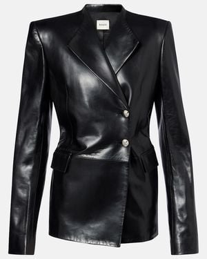 KHAITE Elona Leather Jacket - Black