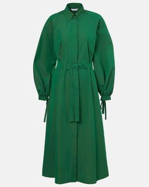 Max Mara Viale Cotton Shirt Dress - Green