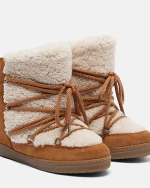Isabel Marant Botas De Nieve Nowles De Borrego Y Ante - Marrón