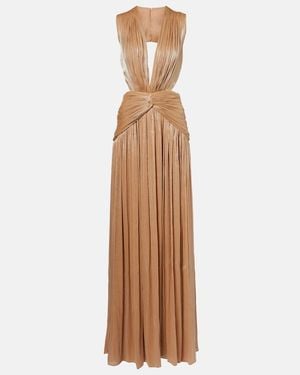 Costarellos Silla Cutout Gathered Gown - Brown
