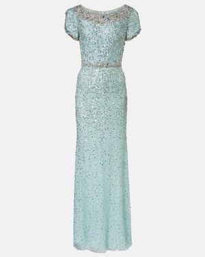 Jenny Packham Epoch Embellished Gown - Blue