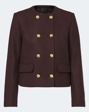 Nili Lotan Melanie Wool-Blend Jacket - Brown