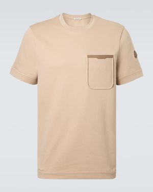 Moncler T-Shirt En Jersey De Coton - Neutre