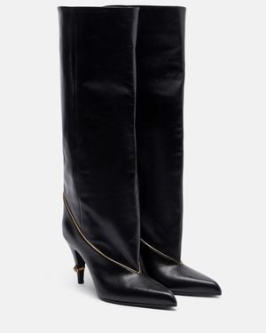 Versace Stiefel Medusa Aus Leder - Schwarz