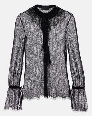 Nili Lotan Cecily Lace Blouse - Black