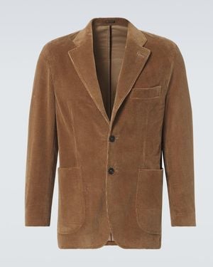 Rubinacci Cotton Corduroy Blazer - Brown