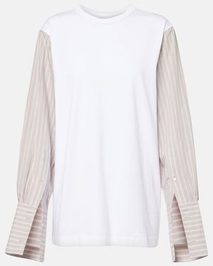Dries Van Noten Deconstructed Cotton-Blend T-Shirt - White