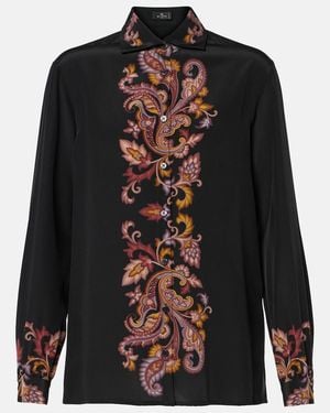 Etro Paisley Silk Shirt - Black