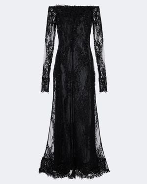 Blumarine Verziertes Cocktailkleid Aus Spitze - Schwarz