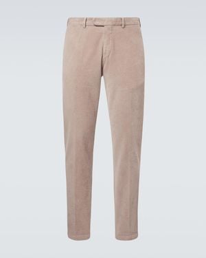 Thom Sweeney Cotton-Blend Corduroy Slim Trousers - Natural